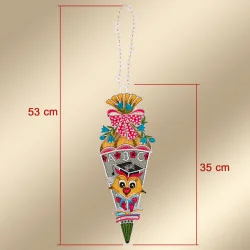 Spitzenbild Zuckertüte mit Eule Maße