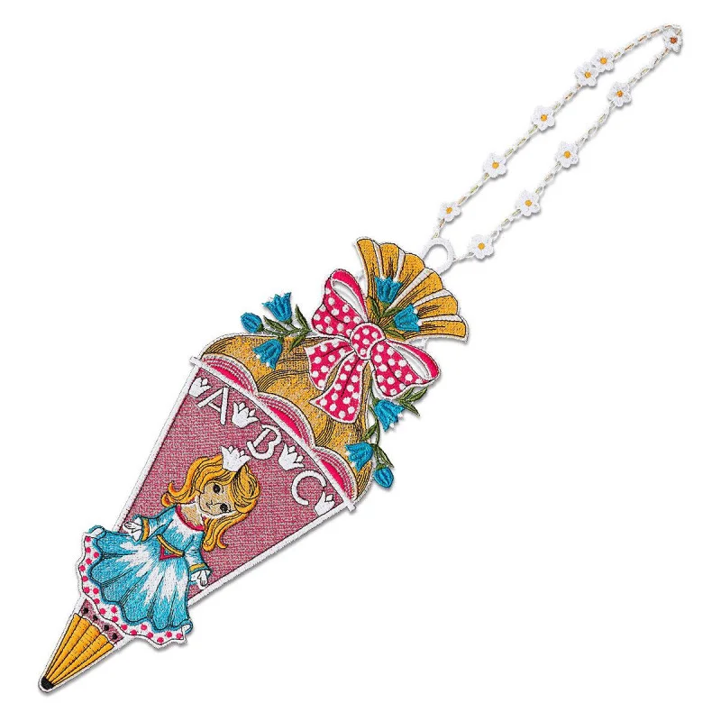 Spitzen-Anhänger Zuckertüte mit Prinzessin Schulanfangs-Geschenk