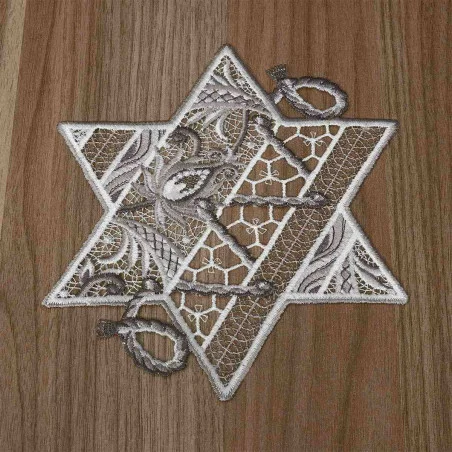 Tischdecke Sternentraum grau 19 cm Durchmesser