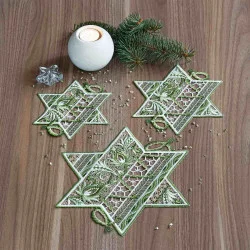 Traumhafte Weihnachtsdekoration in Sternenform Dekobeispiel