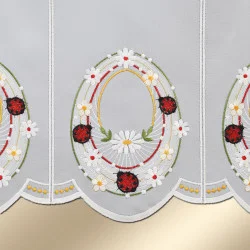 Fensterdeko Marienkäfer Detailbild Stickerei