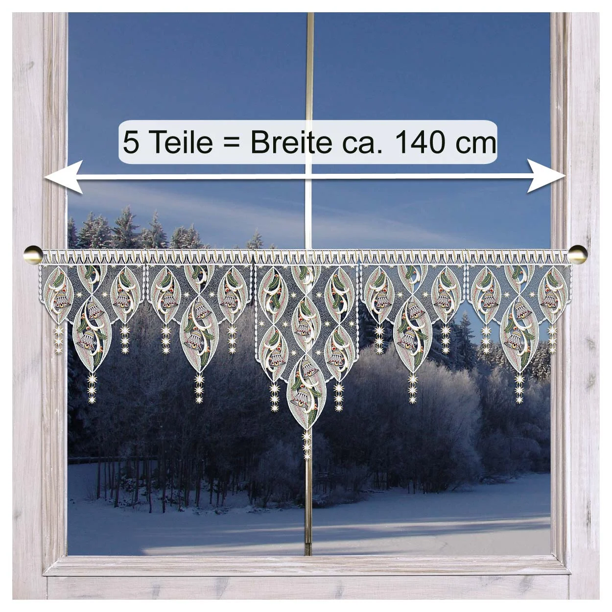 Deko-Set Scheibenhänger Kling Glöckchen für winterliche Fensterdekoration