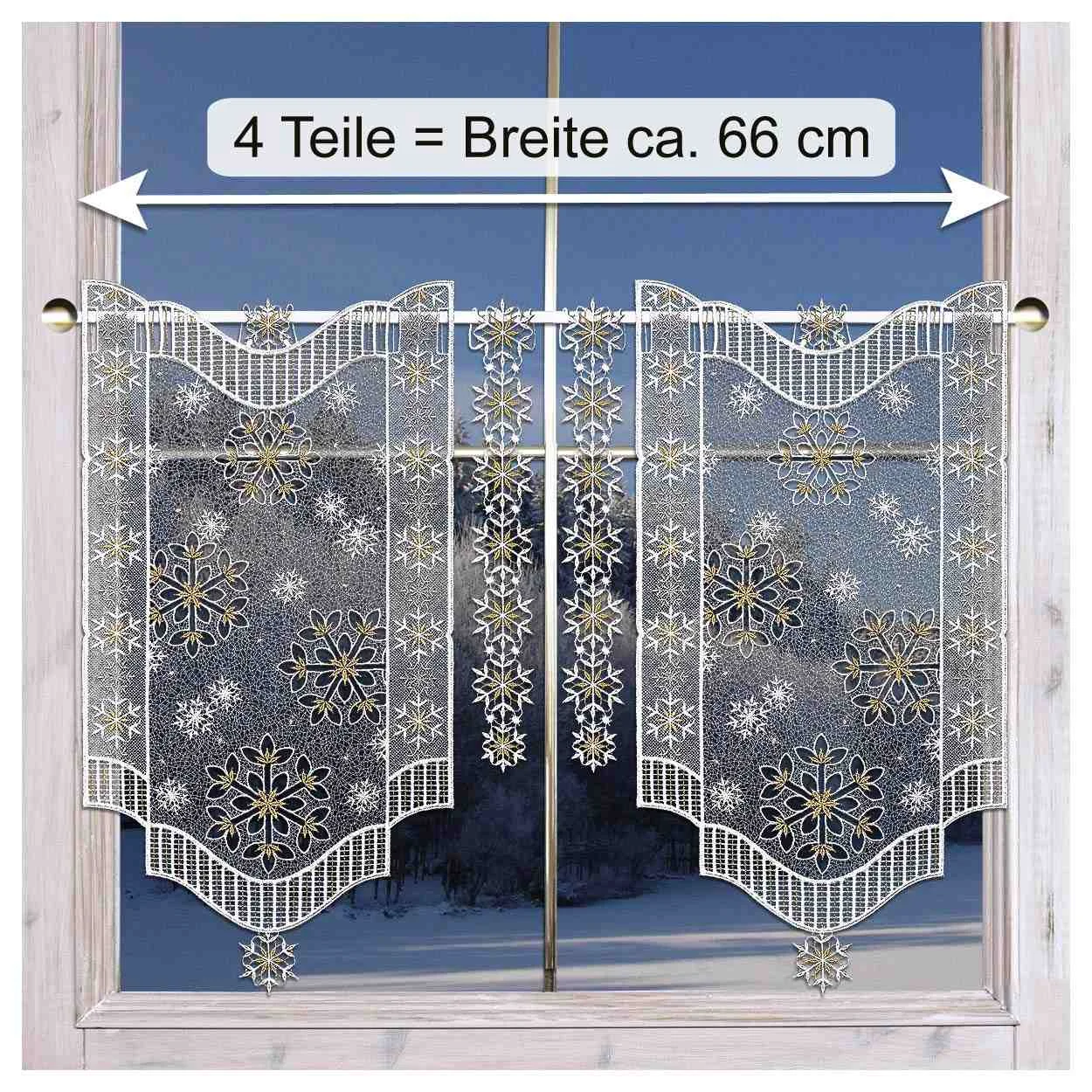 Deko-Set Winter-Spitzengardinen mit 4 Teilen