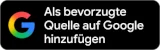 Ein Button, mit dem kollektion-mt.de als "Bevorzugte Quelle bei Google" hinzugefügt wird